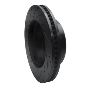 Dodge Ram 2500 Brake Rotor (1) - Front Right - R1 Concepts - Drilled & Slotted - Black - `09-`25